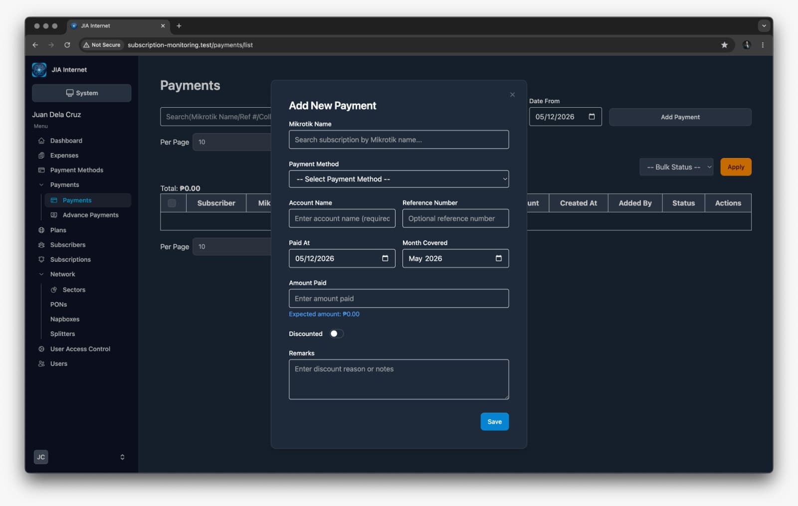 Add Payment