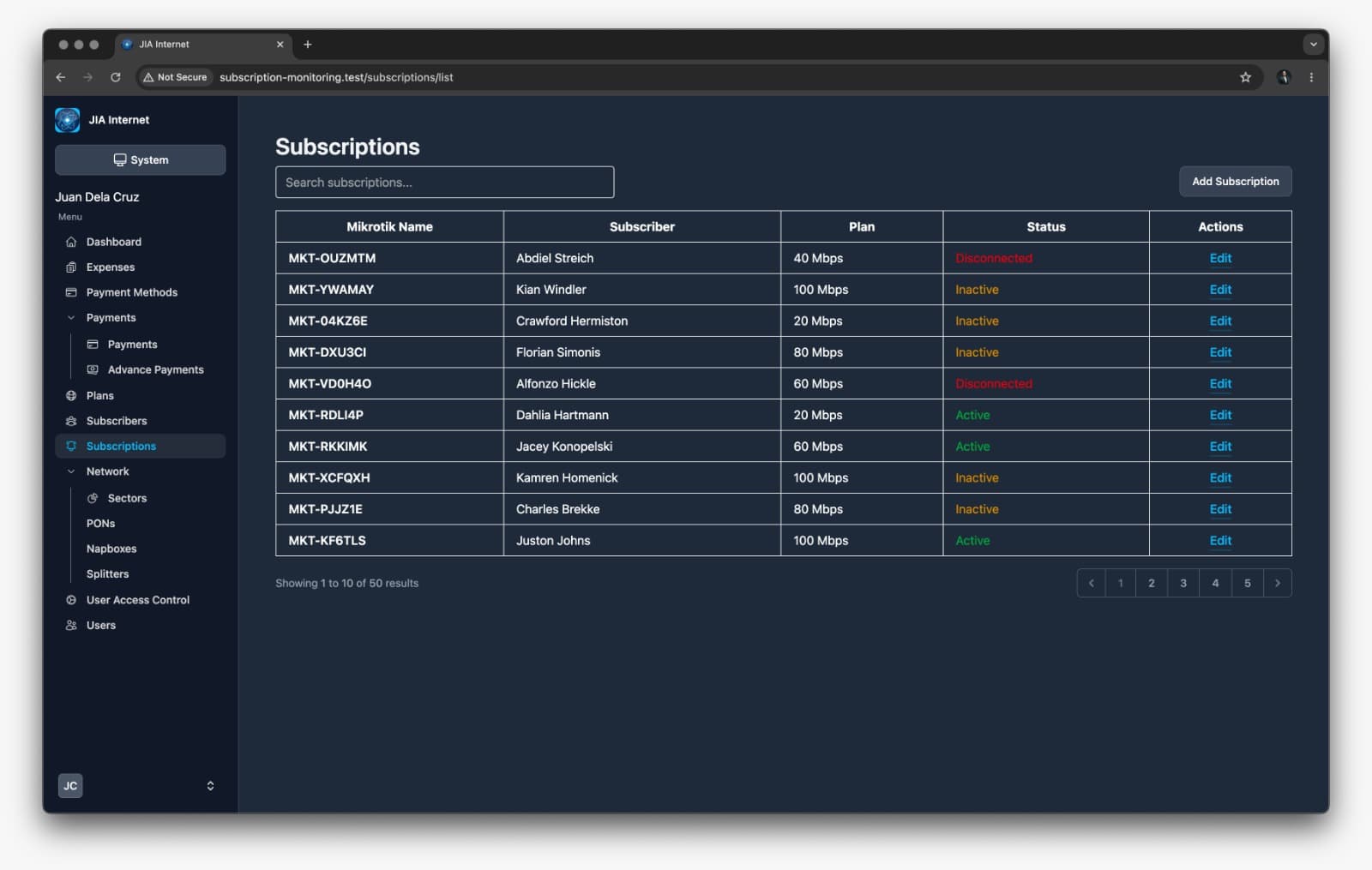 Subscriptions
