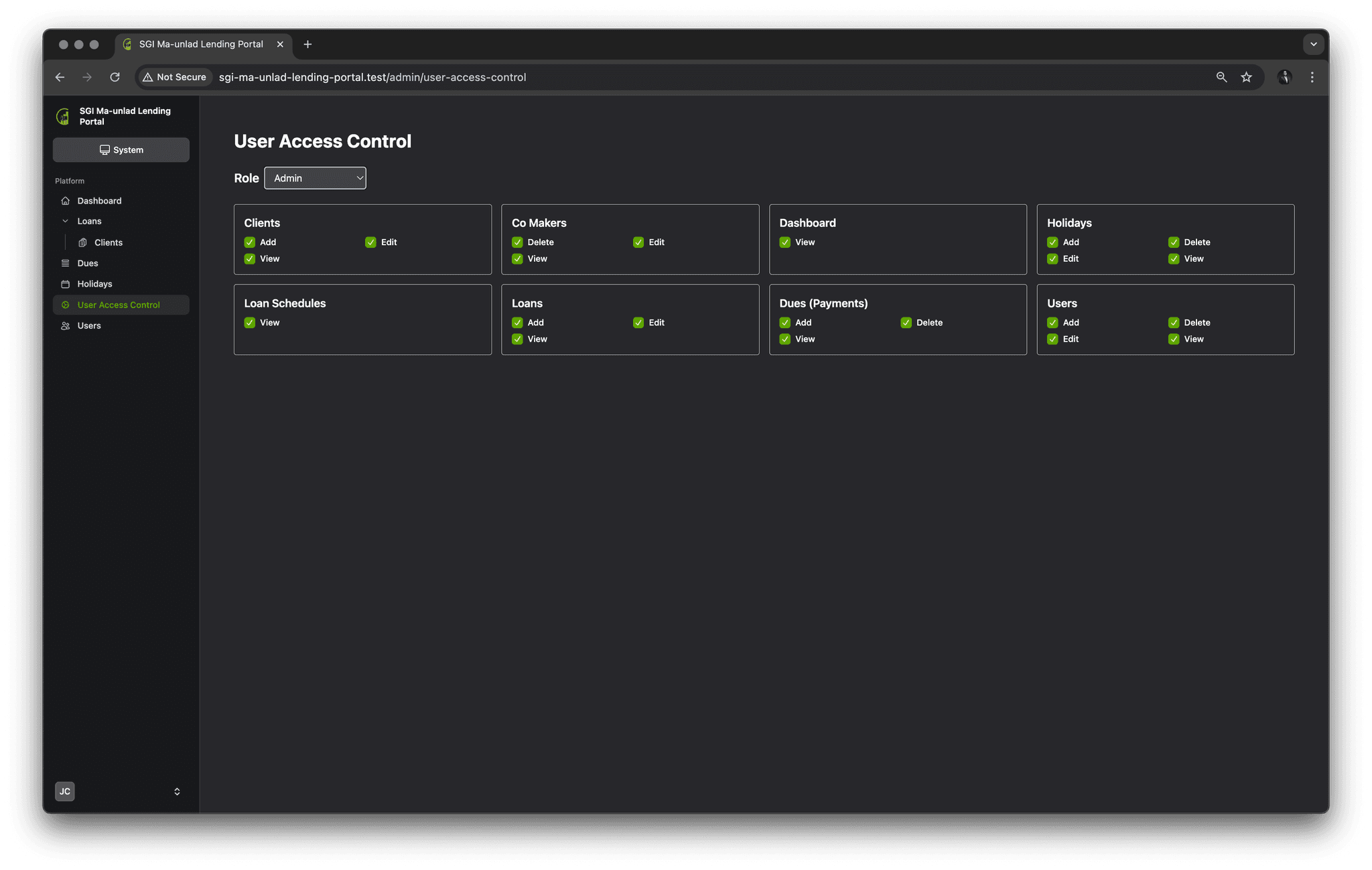 User Access Control